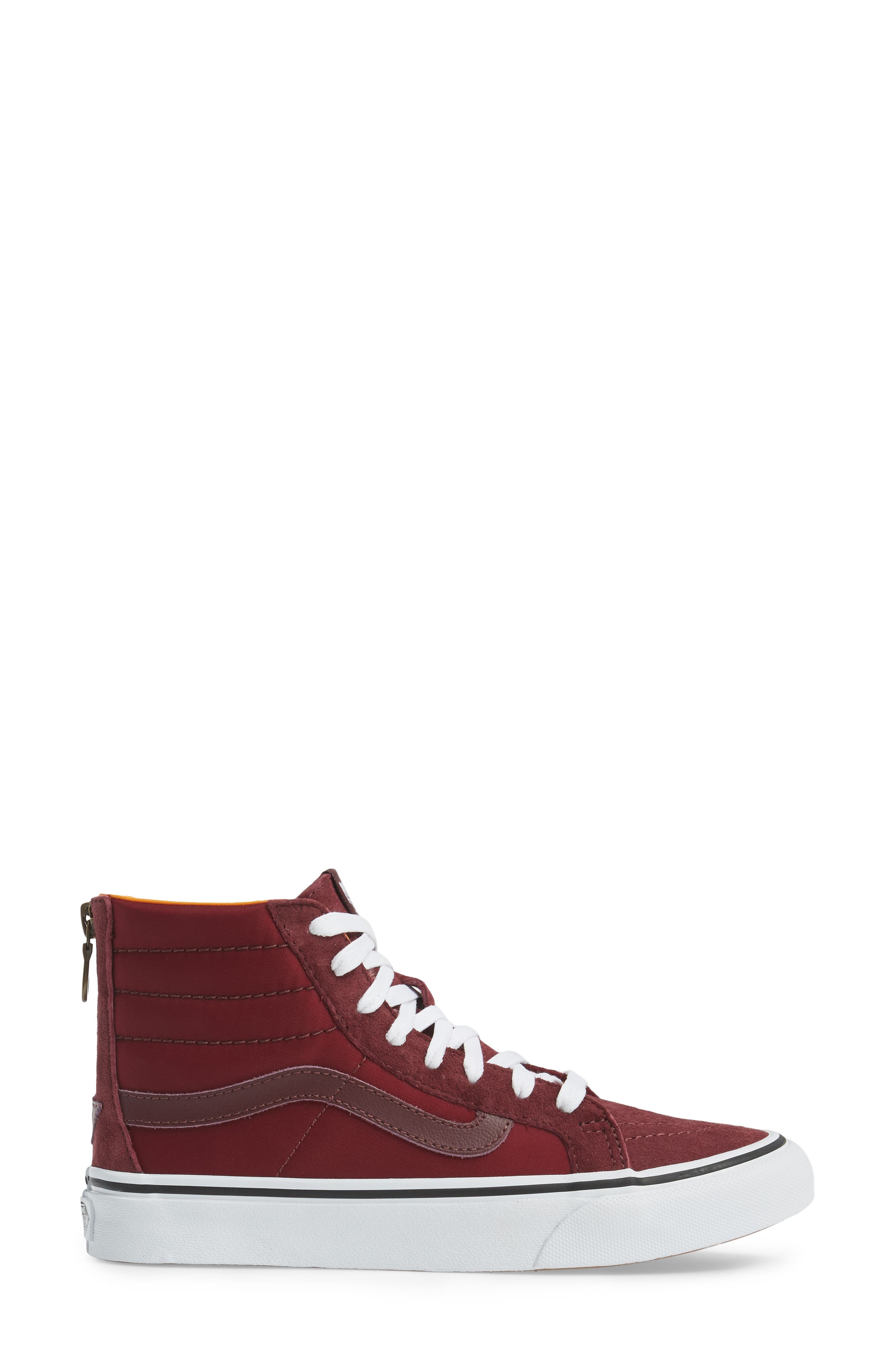 'Sk8-Hi' Slim Zip Sneaker, Alternate, color, PORT ROYALE/ TRUE WHITE