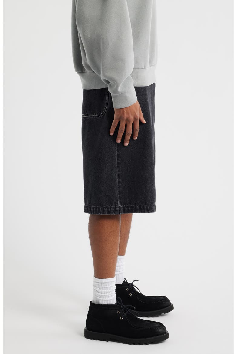 Big Baggy Denim Shorts, Alternate, color, WASHED BLACK