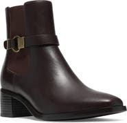 Clarks® Wrenn Buckle Leather Bootie