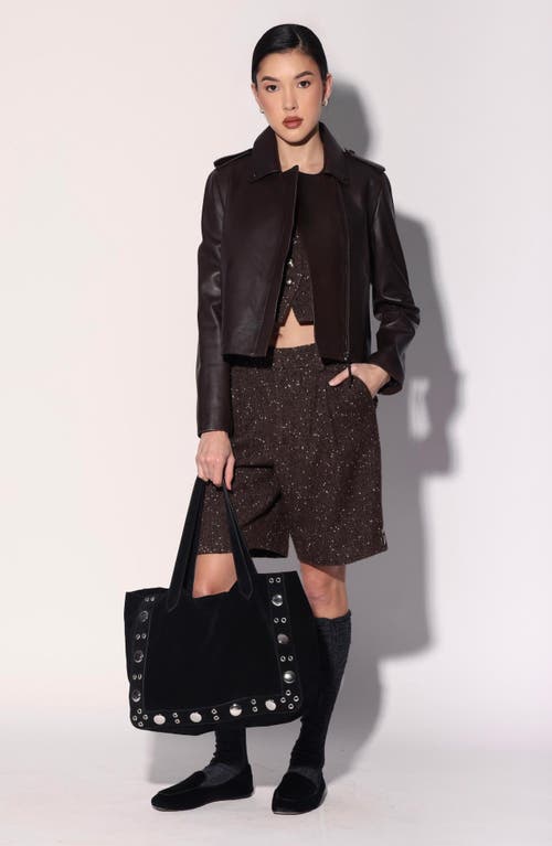 Walter Baker Trevor Leather Jacket In Brown