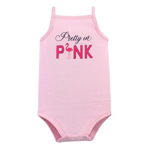 Hudson Baby Soft Cotton Sleeveless Bodysuit In Pink