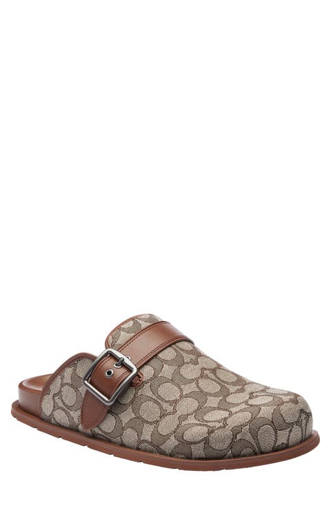 Signature Jacquard Buckle Clog (Men)