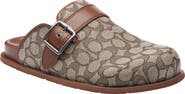 COACH Signature Jacquard Buckle Clog