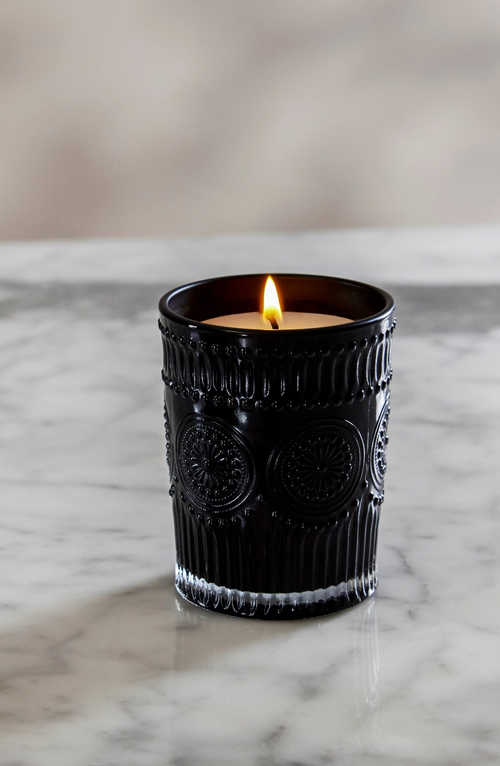Italic Noir Swiss Scented Glass Candle In Black