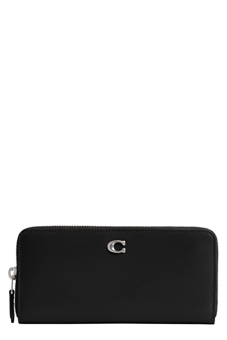 Essential Slim Smooth Leather Wallet, Main, color, LH/BLACK