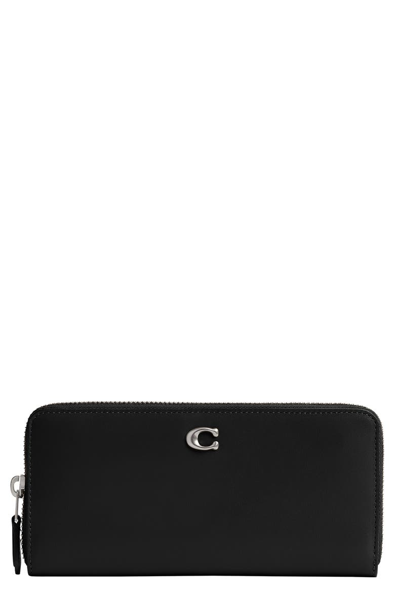 COACH Essential Slim Smooth Leather Wallet, Main, color, Lh/Black