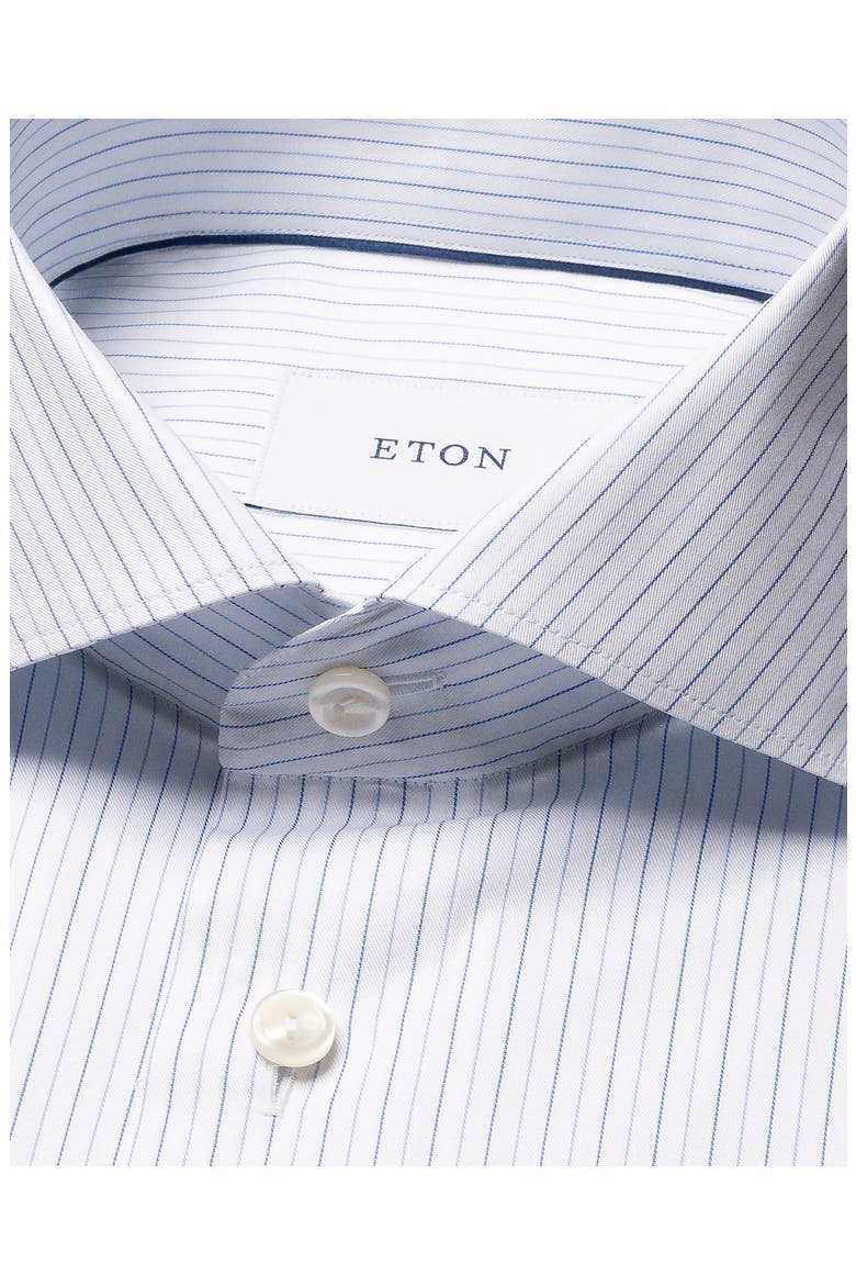 Slim Fit Striped Cotton Dress Shirt, Alternate, color, LIGHT BLUE
