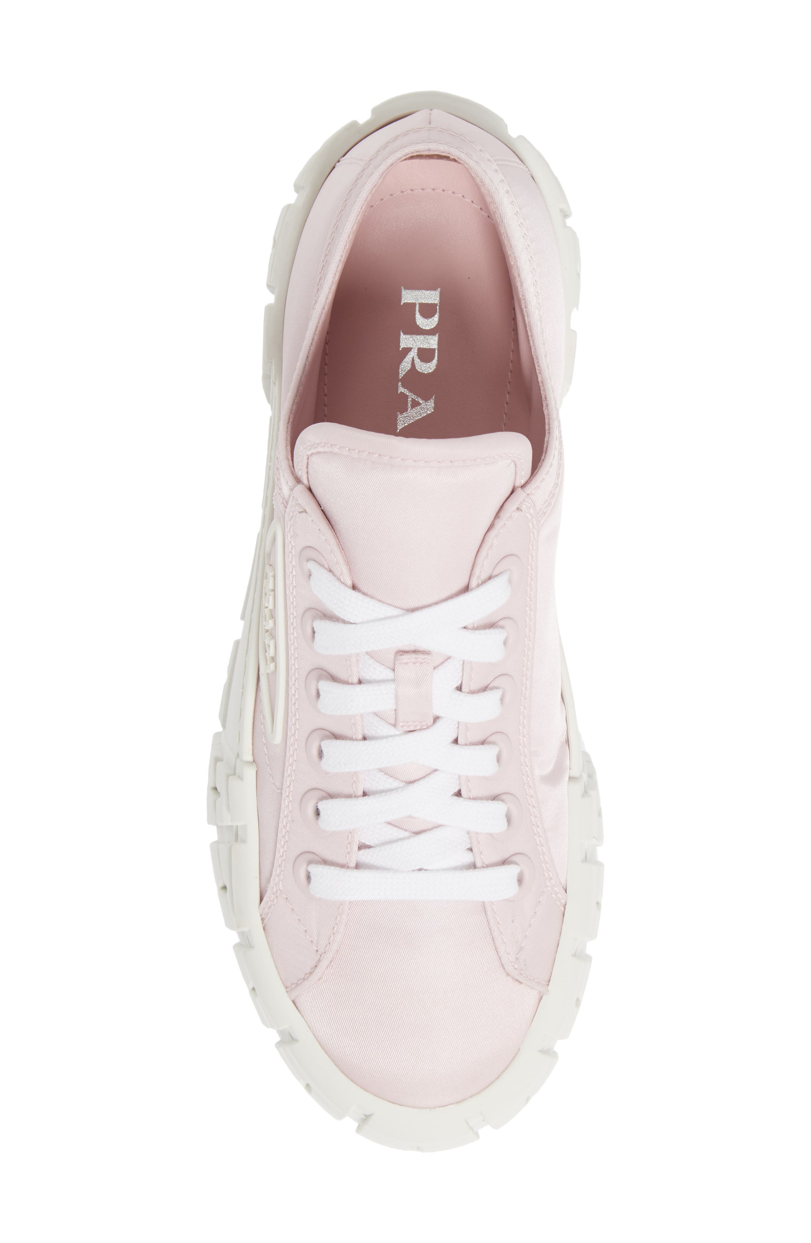 Prada Double Wheel Platform Sneaker, Alternate, color, Alabastro