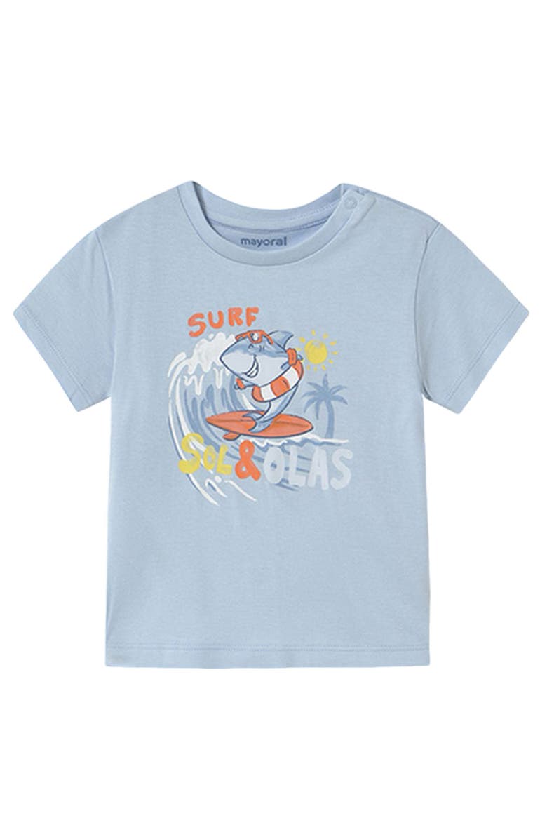 Mayoral Surfing Shark T-Shirt, Main, color, Blue