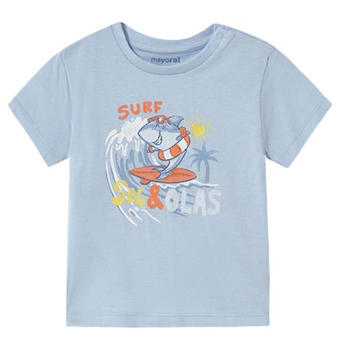 Mayoral Surfing Shark T-shirt In Blue