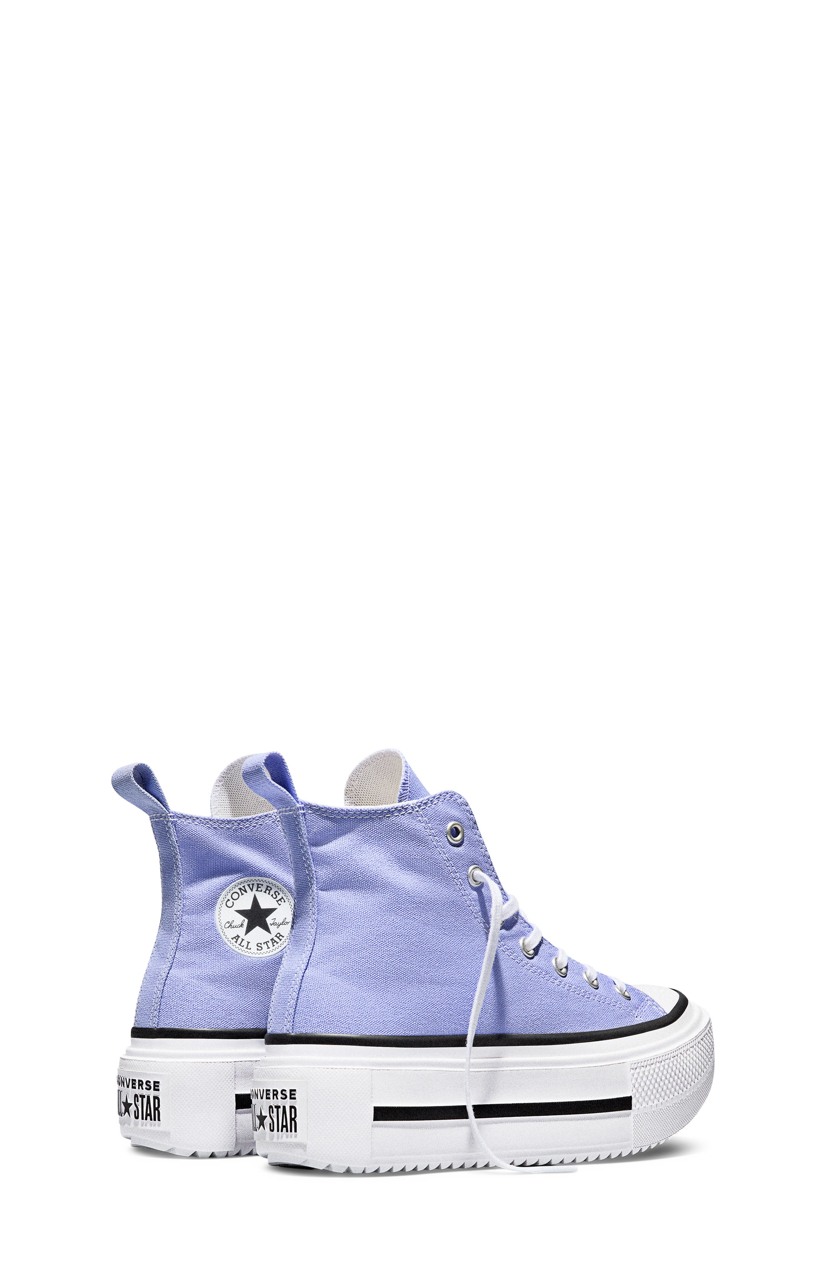 Converse Kids' All Star Lift High Top Platform Sneaker, Alternate, color, Very Peri/ White/ Egret