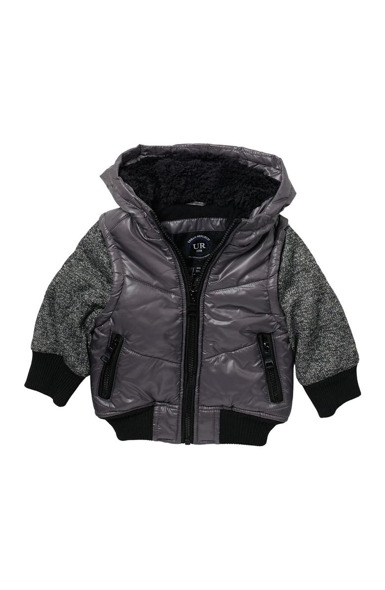 Urban Republic Space Dye Mixed Media Jacket, Main, color,