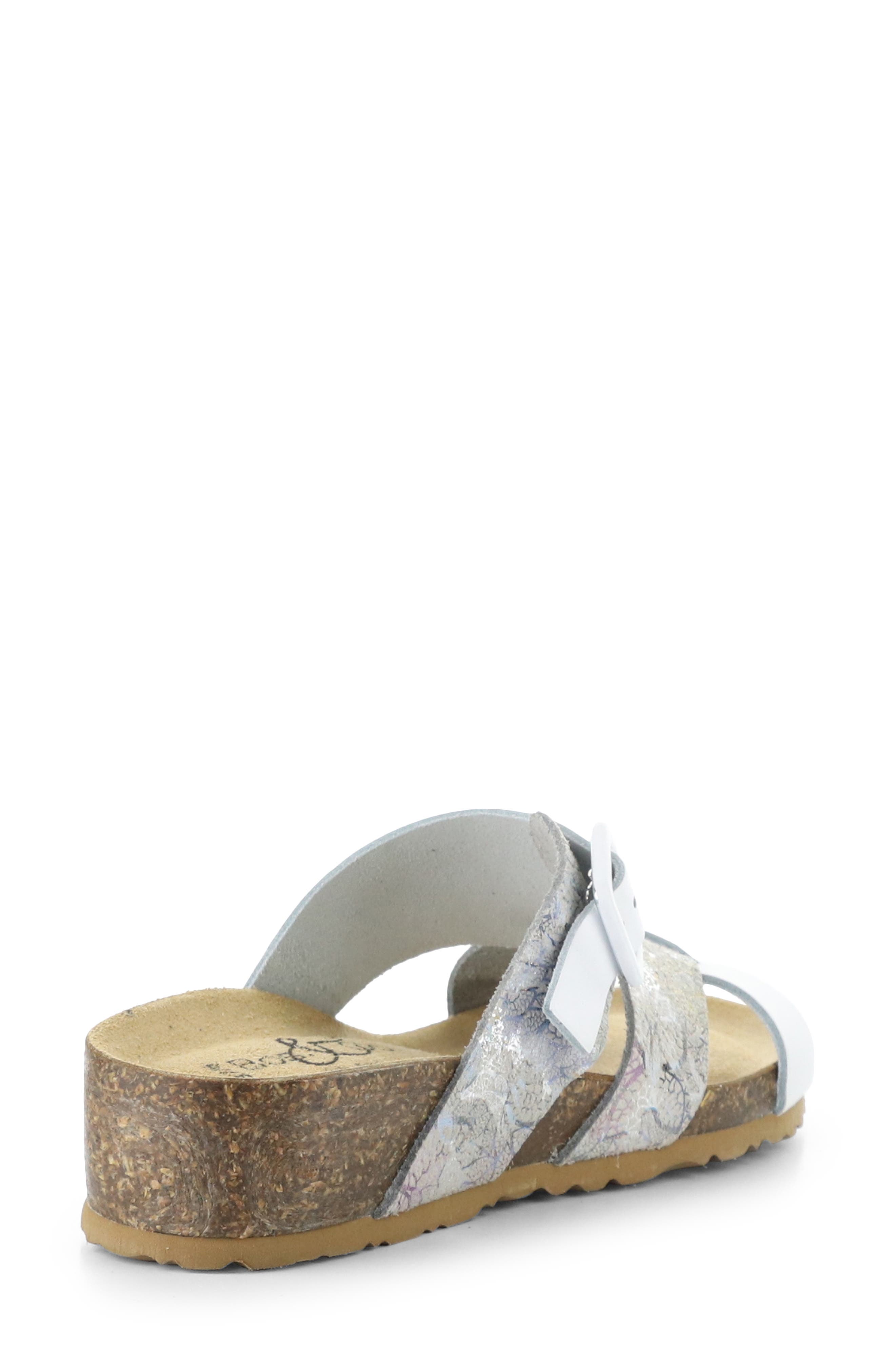 Lina Wedge Slide Sandal, Alternate, color, WHITE