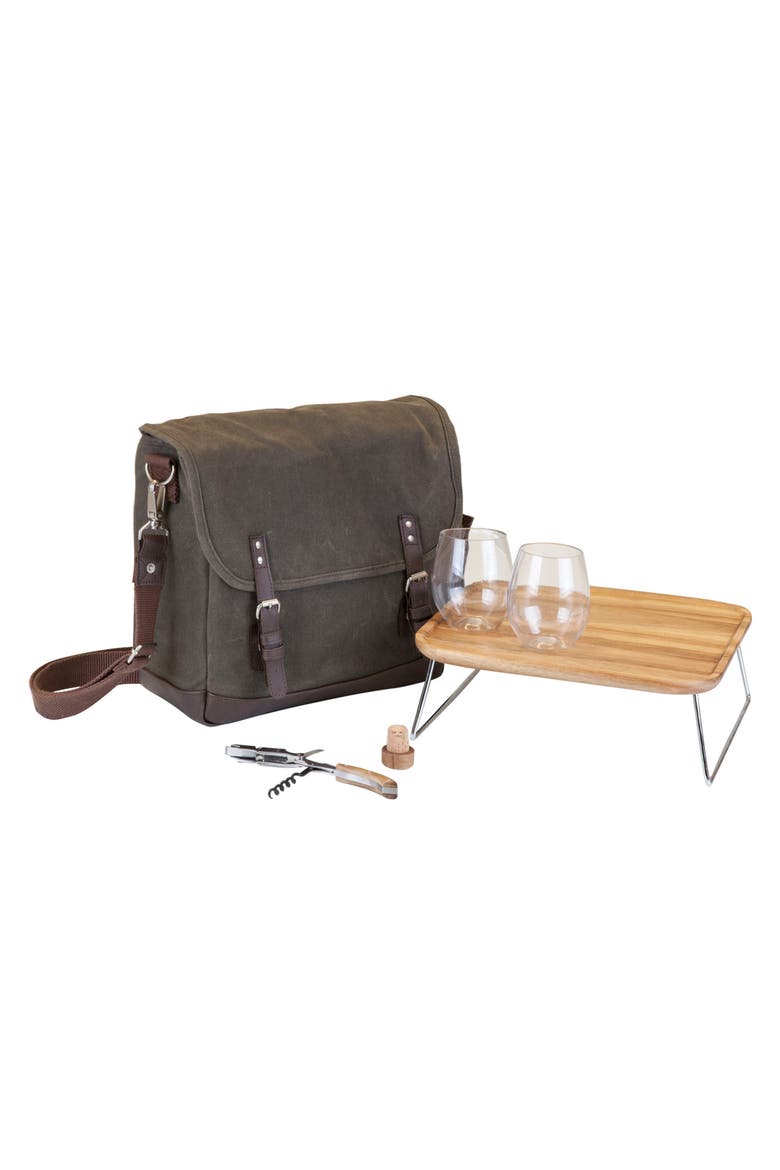 Adventure Wine Tote Bag & Accessories Set, Main, color, GREEN