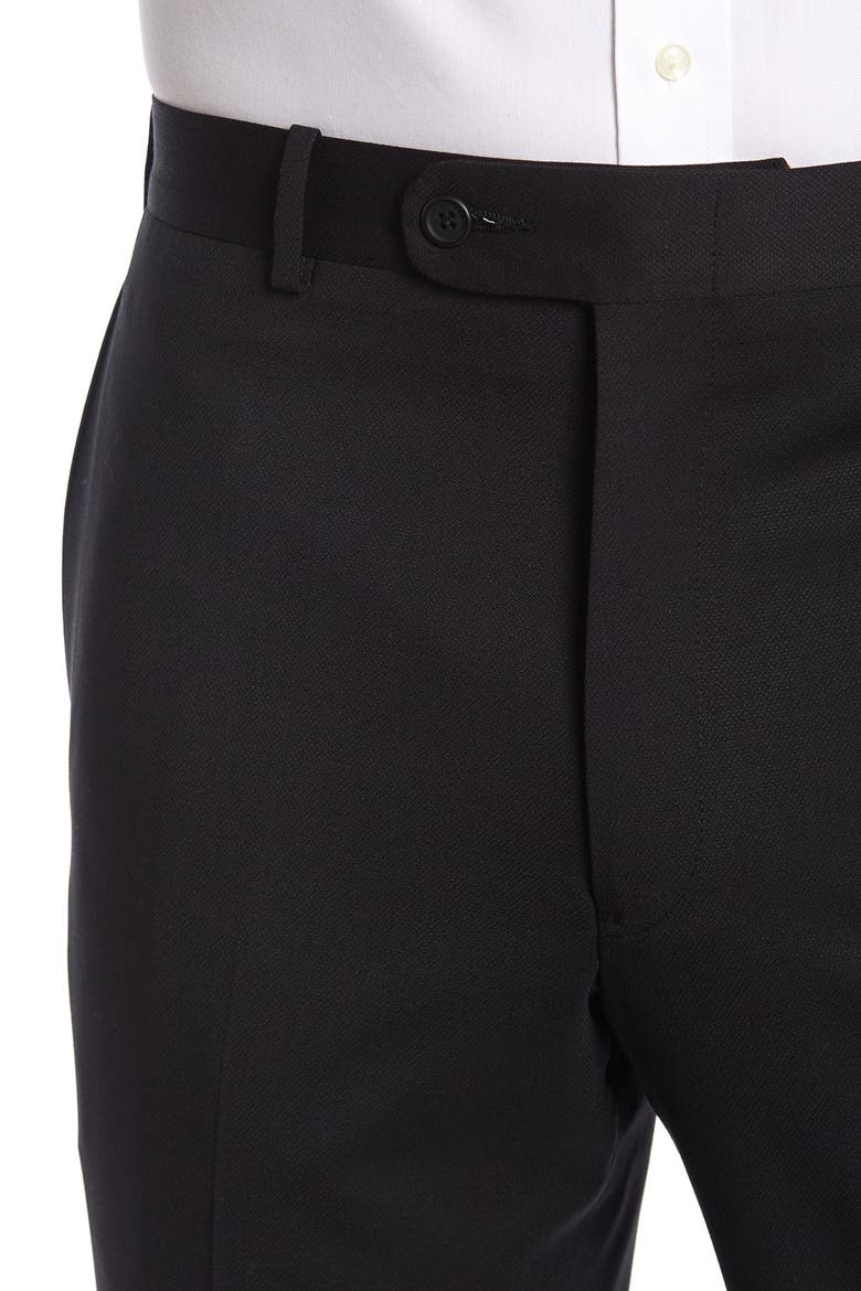 Stretch Wool Suit, Alternate, color, BLACK