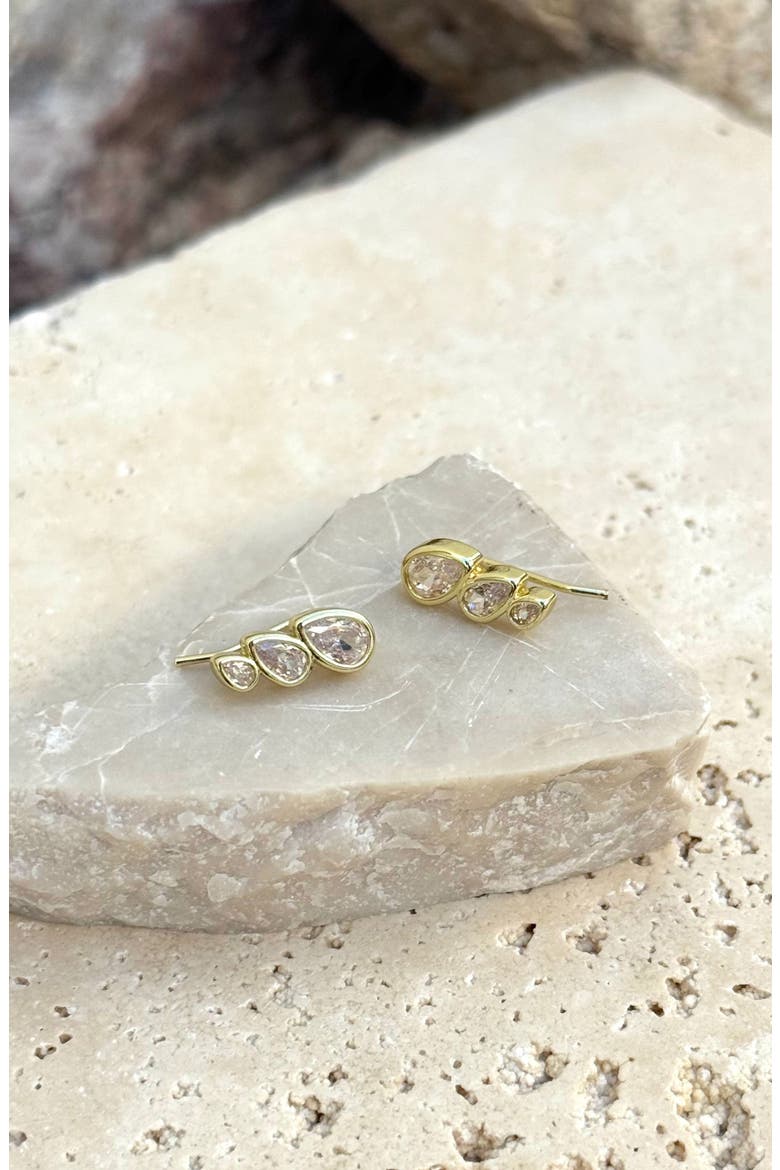 Crystal Climber Threader Earrings, Alternate, color, GOLD