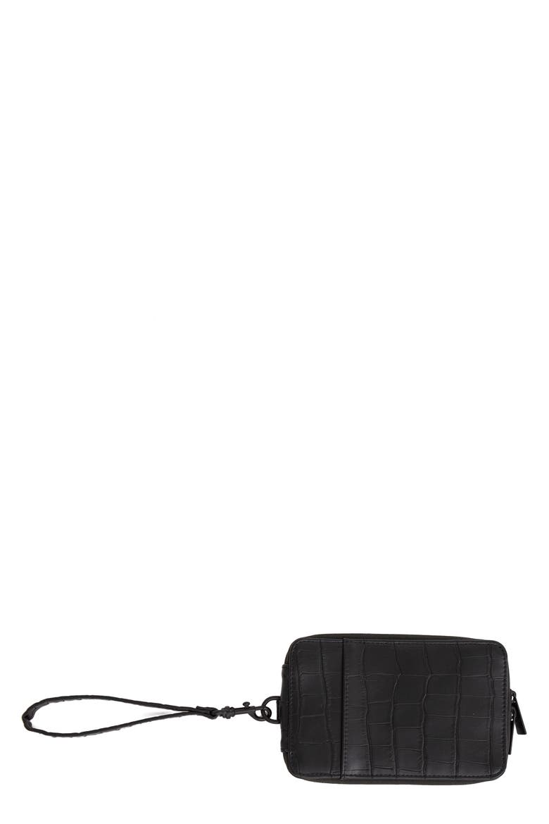The Travel Wallet, Main, color, BLACK CROC