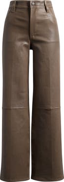 FRAME Le Slim Palazzo Leather Pants