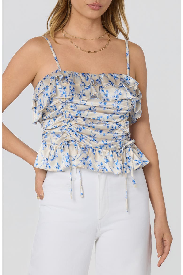 Brynn Side Cinch Camisole, Alternate, color, BLUE DITSY FLORAL