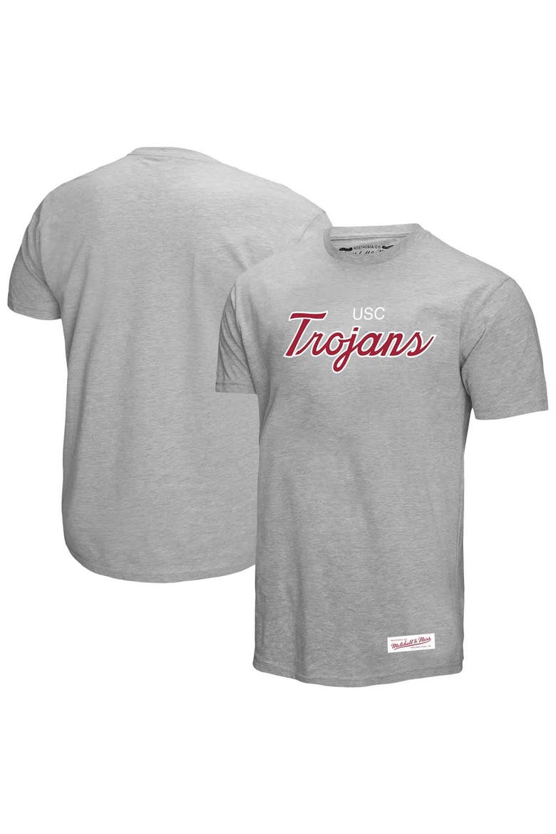 Men's Mitchell & Ness  Gray USC Trojans Elite Script T-Shirt, Main, color, Gray