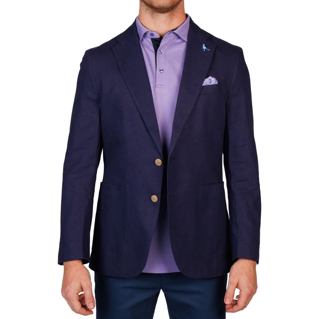 Tailorbyrd Linen Blend Sport Coat In Blue