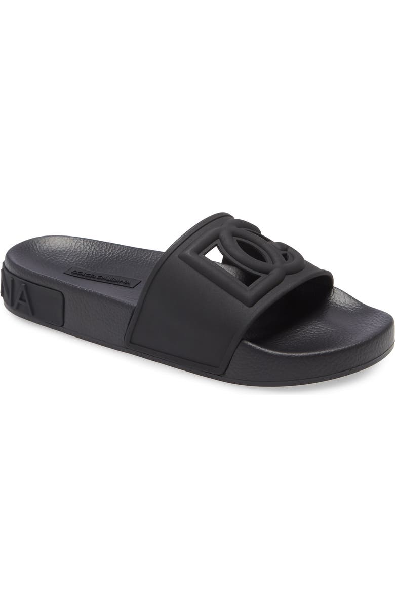Dolce&Gabbana Interlock Slide Sandal, Main, color,