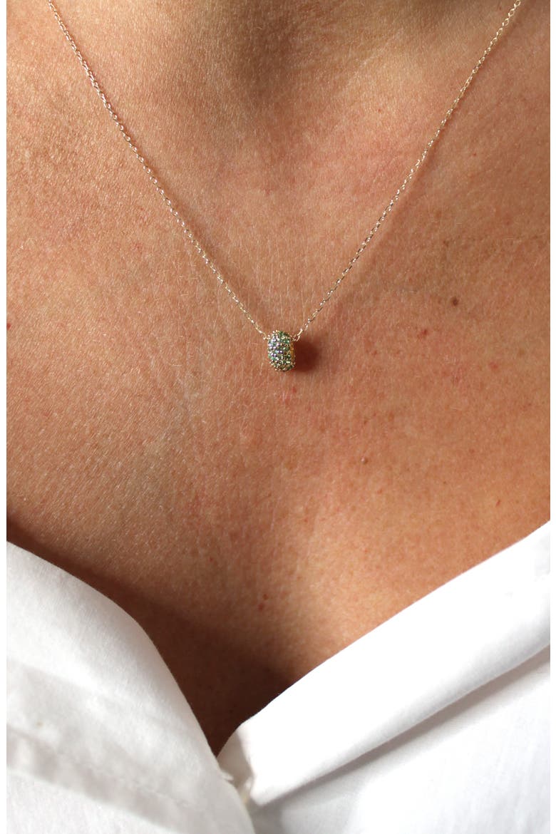Bead Party Wide Pavé Emerald Necklace, Alternate, color, YELLOW