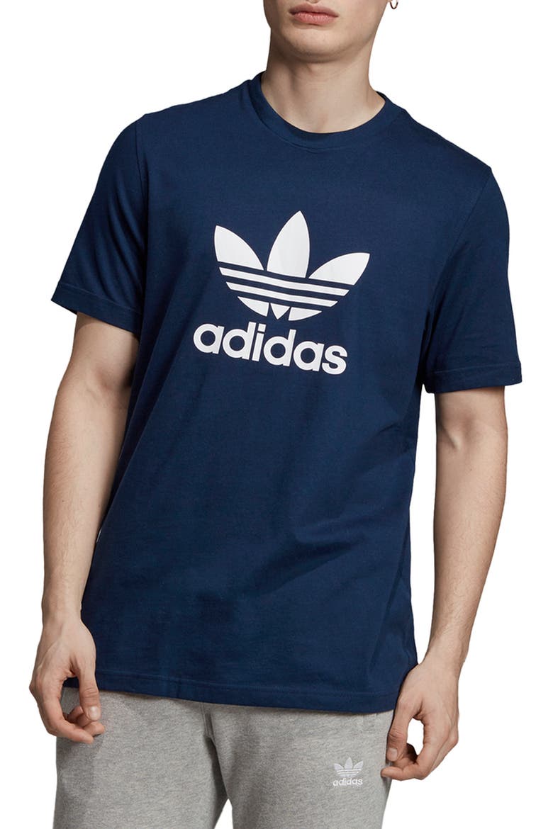 Trefoil Graphic T-Shirt, Main, color, COLLEGIATE NAVY