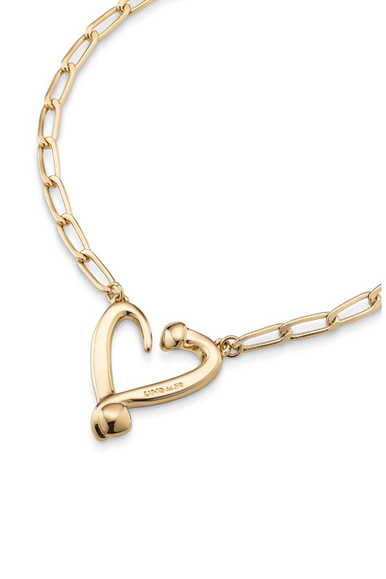 Twist of Love Necklace, Alternate, color, Gold