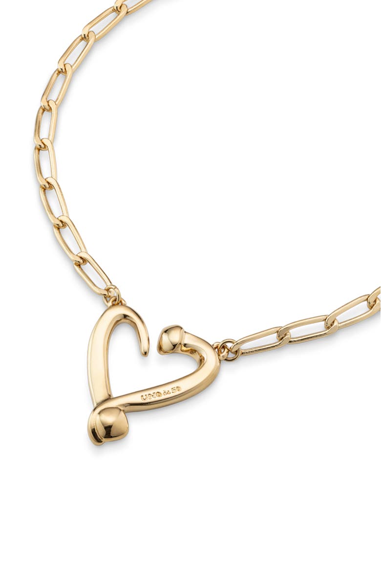 UNODE50 Twist of Love Necklace, Alternate, color, Gold