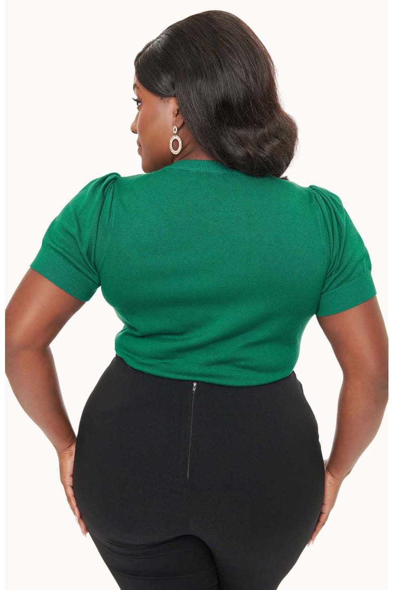 Plus Size Embroidered Sweater, Alternate, color, Green