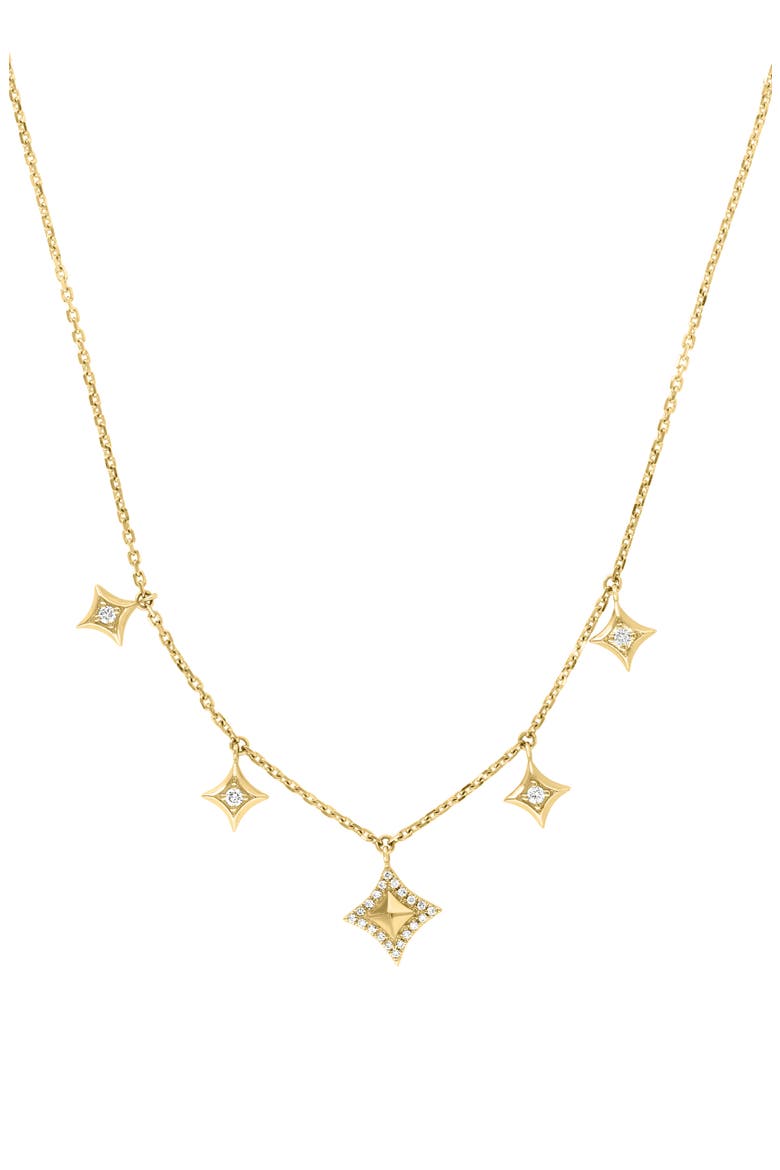 Diamond Charm Necklace, Main, color, GOLD