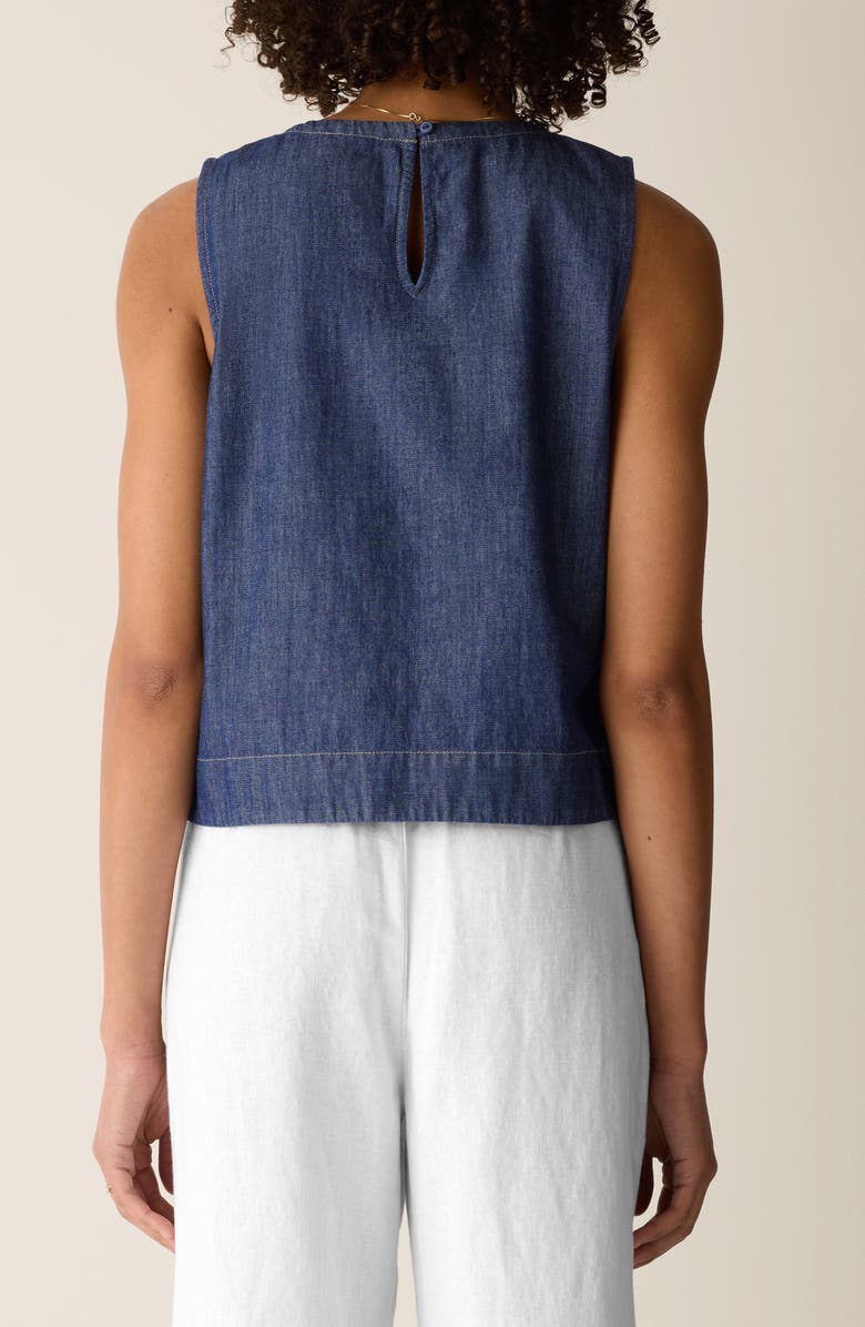 Eileen Fisher Sleeveless Denim Crop Top, Alternate, color, 