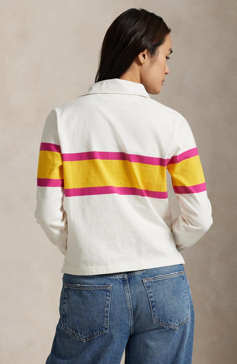 Polo Ralph Lauren Colorblock Cotton Rugby Shirt, Alternate, color,