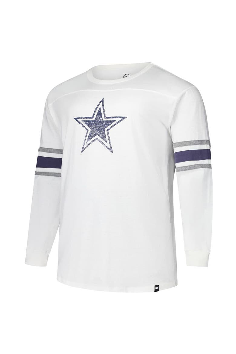 Men's '47 White Dallas Cowboys Big & Tall Premier Brex Long Sleeve T-Shirt, Alternate, color, White