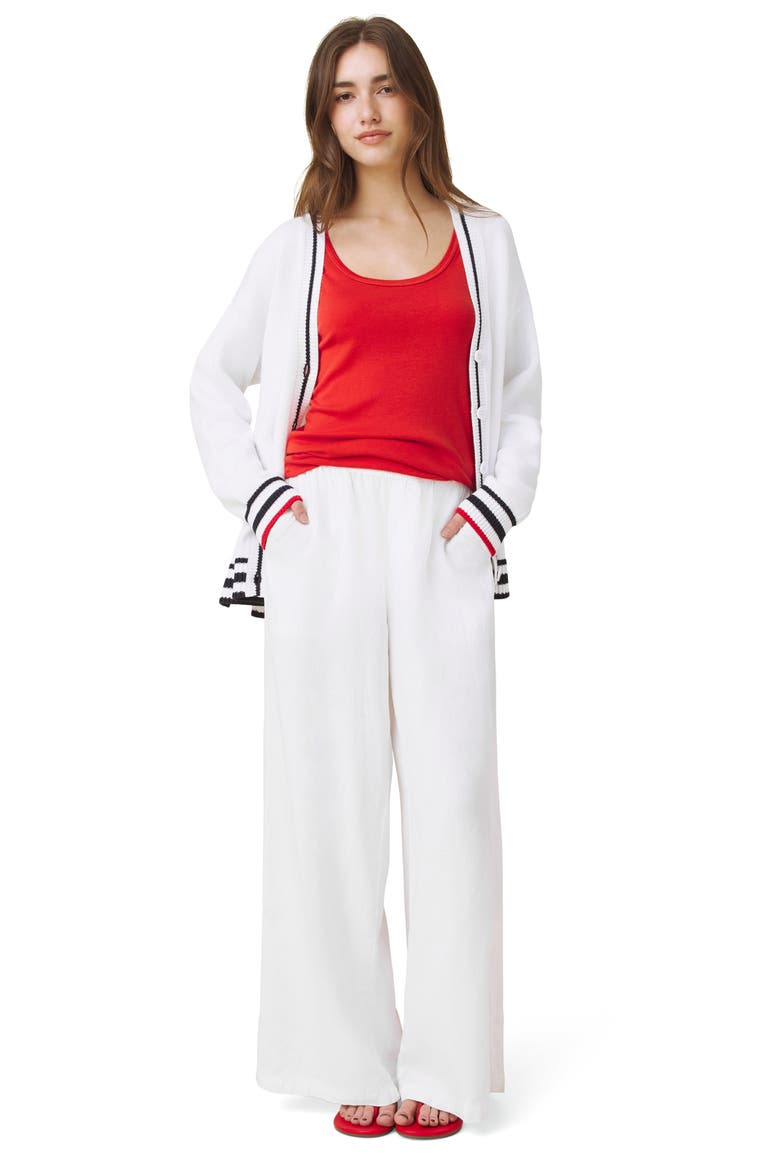 Catch of the Day Cardigan, Alternate, color, WHITE/ NAVY BLUE/ MULTI