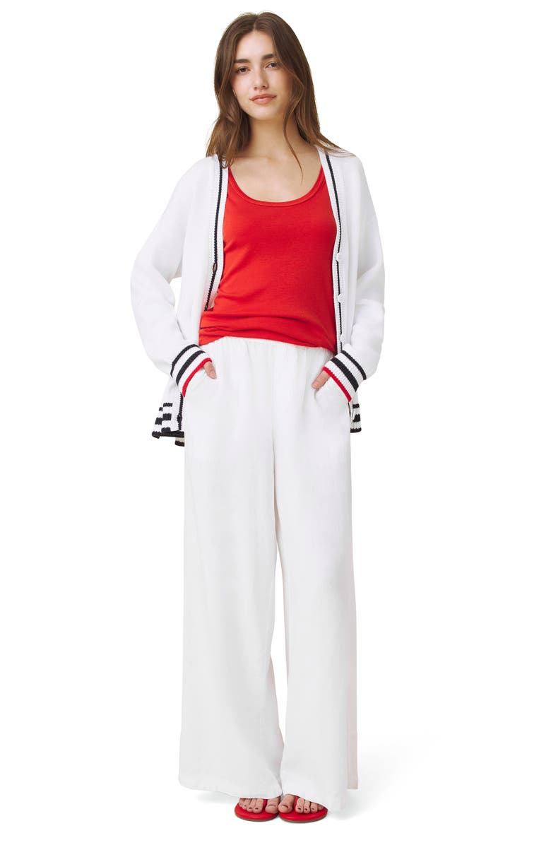 Splendid Catch of the Day Cardigan, Alternate, color, White/ Navy Blue/ Multi
