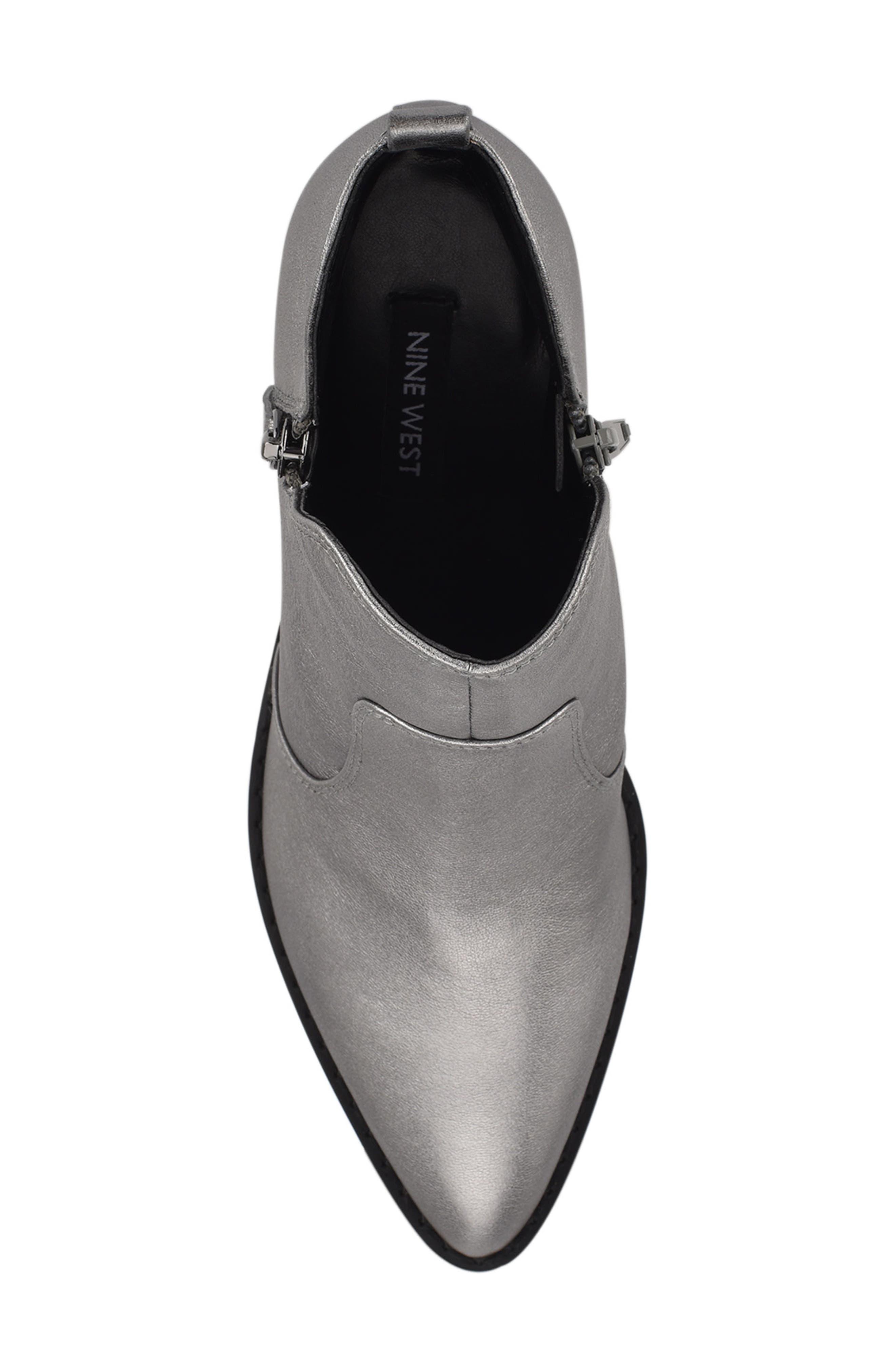 Byro Block Heel Bootie, Alternate, color, PEWTER LEATHER