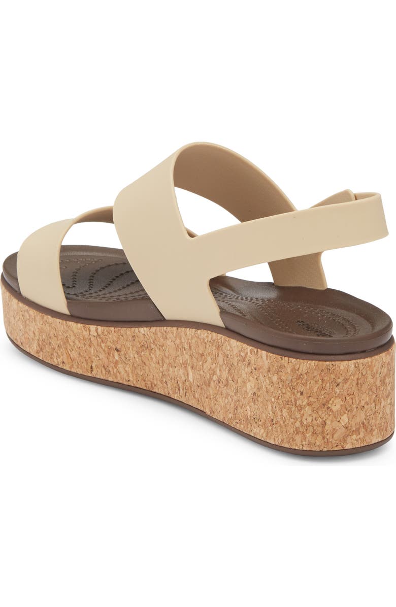 CROCS Brooklyn Cork Low Platform Wedge Sandal, Alternate, color, Chai