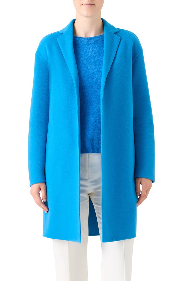 Akris Mae Cashmere Double Face Coat, Main, color, Twilight