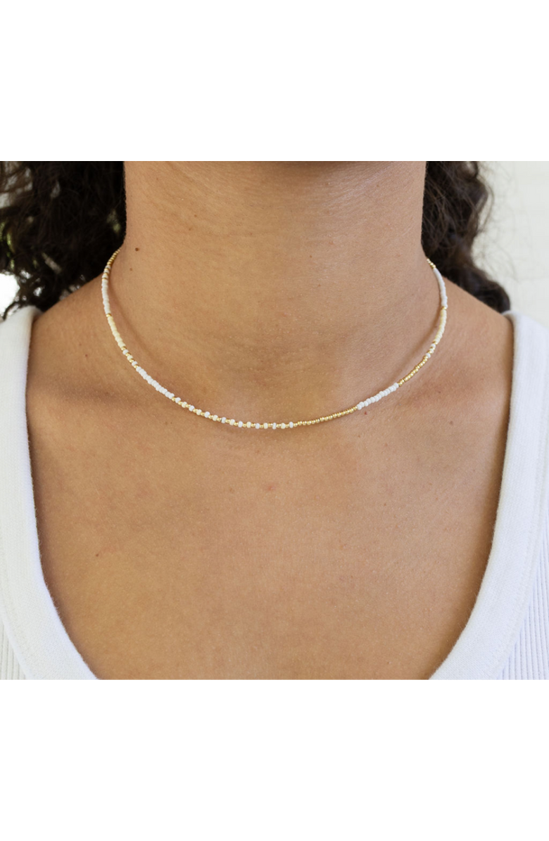 Erin McDermott Jewelry 30A Sands Tiny Beaded Necklace, Alternate, color, White