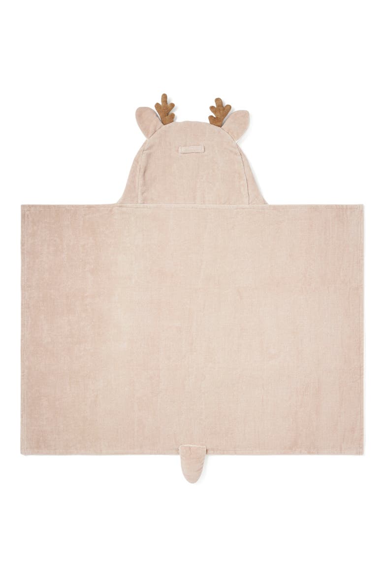 Terry Velour Hooded Fawn Towel, Alternate, color, TAUPE