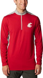 Columbia Men's Columbia Crimson Washington State Cougars Tech Trail™ Omni-Shade Quarter-Zip Top