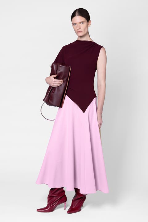 Two Tone Crepe Oryn Dress