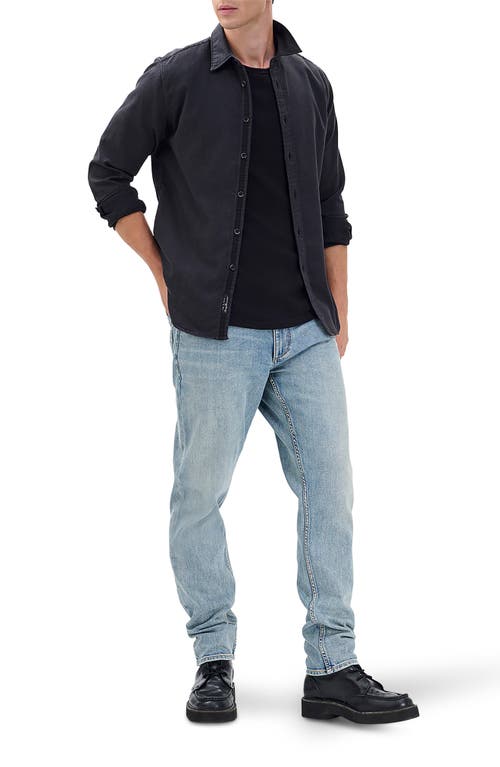 Rag & Bone Tomlin Dobby Stretch Button-up Shirt In Black