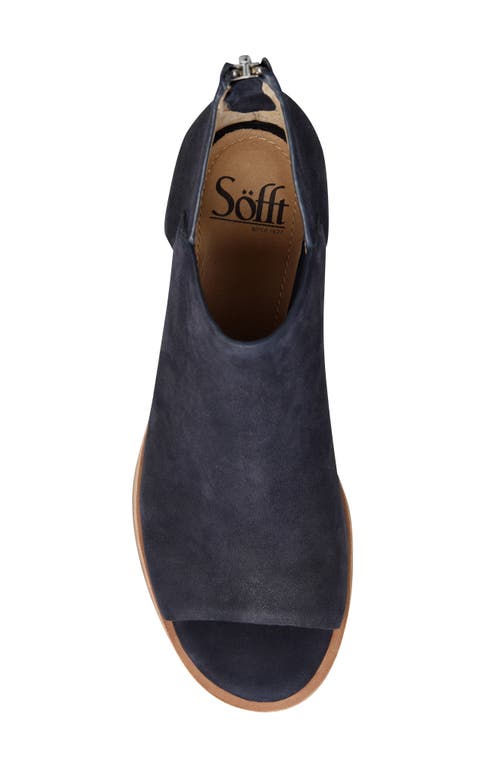 Söfft Carleigh Peep Toe Bootie In Blue