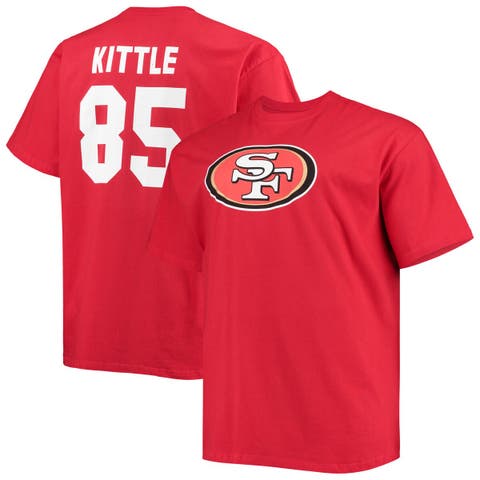 Men's Fanatics Branded George Kittle Scarlet San Francisco 49ers Big & Tall Player Name & Number T-Shirt