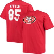 FANATICS Men's Fanatics Branded George Kittle Scarlet San Francisco 49ers Big & Tall Player Name & Number T-Shirt