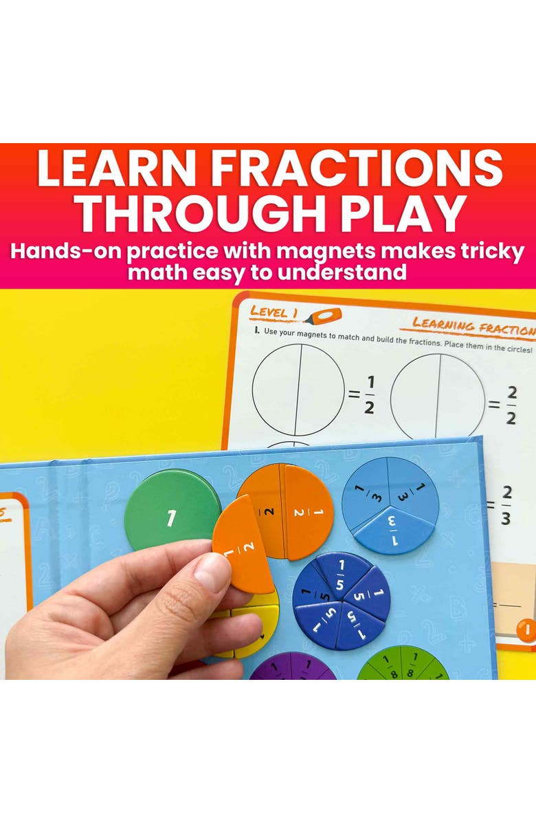 Quokka Magnetic Travel Puzzle Set - Animal, Space, Princess, and Math Puzzles for Kids, Alternate, color, Fraction Learning