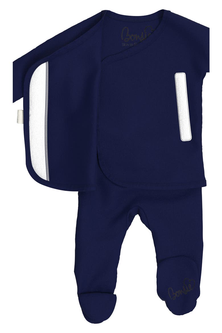 Skin to Skin Girl or Boy Footie, Alternate, color, MIDNIGHT